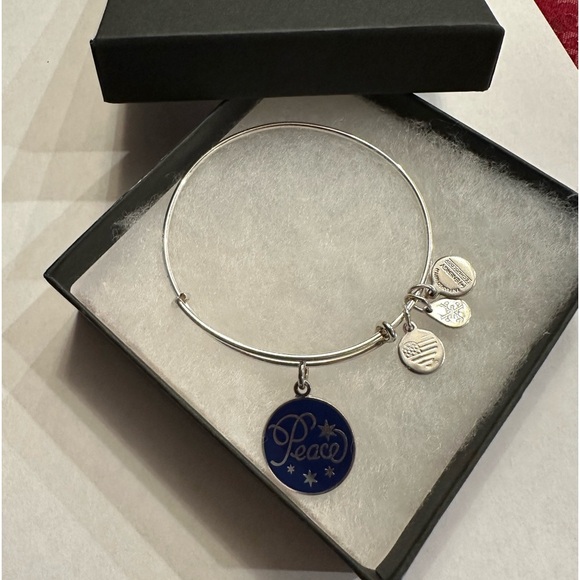 Alex and Ani Peace Charm Expandable Bracelet - Picture 4 of 6